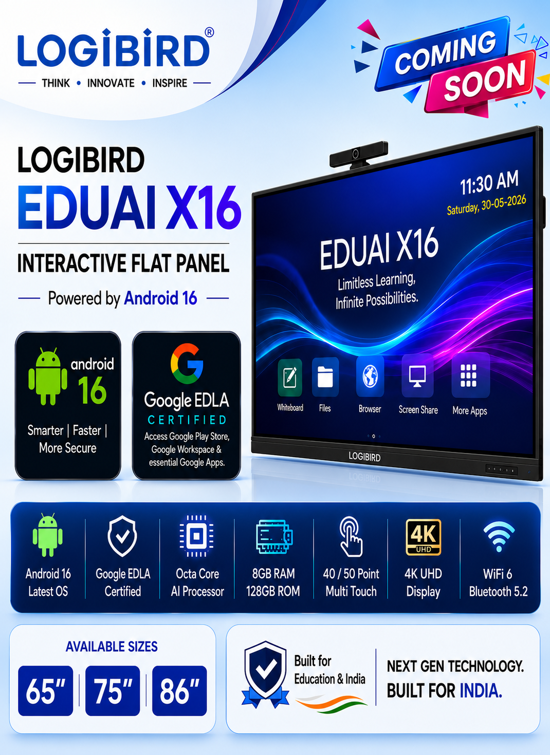 Logibird Interactive Flat Panel Display